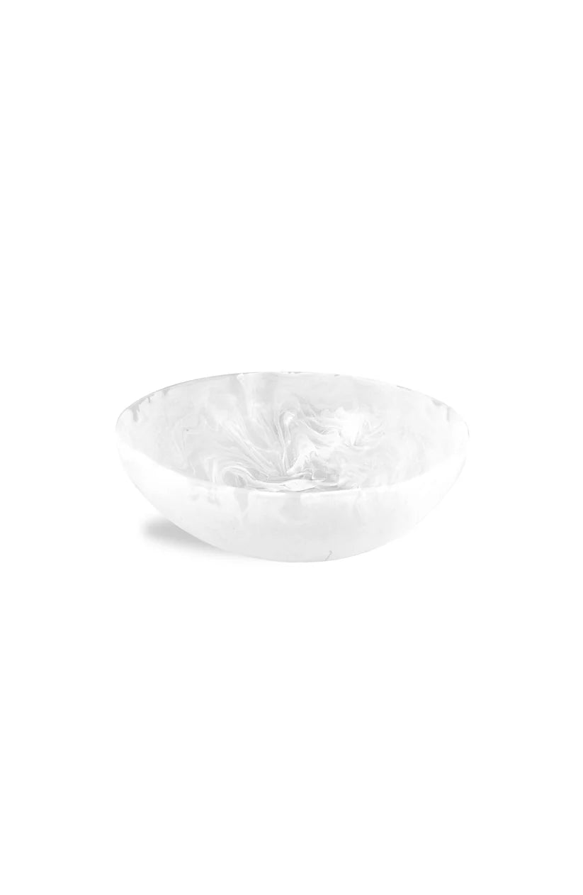 Wave Bowl Small - White Swirl