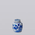 RIVER LANDSCAPE LIDDED PORCELAIN MINI STORAGE JAR
