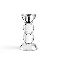 Icy Bobbin Candlestick Clear 14cm