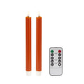 Orange Wax LED Candles Set 2