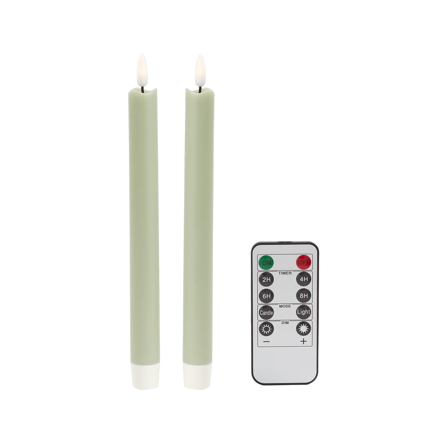 23cm LED Candle Sage