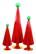 Pleated Tree-red Green Set/3