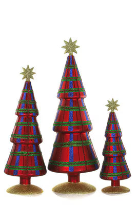 Mad for Plaid Trees, Set of 3