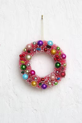 Decorated Pink Wreath, Small