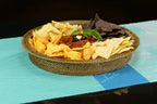Round Handwoven Chip & Dip with Glass 16 oz Dish (13.75”)
