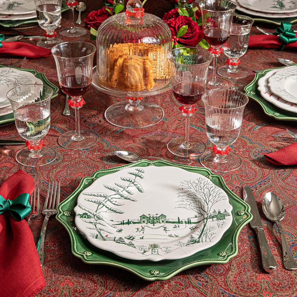 Country Estate Winter Frolic Dinner Plate - Evergreen
