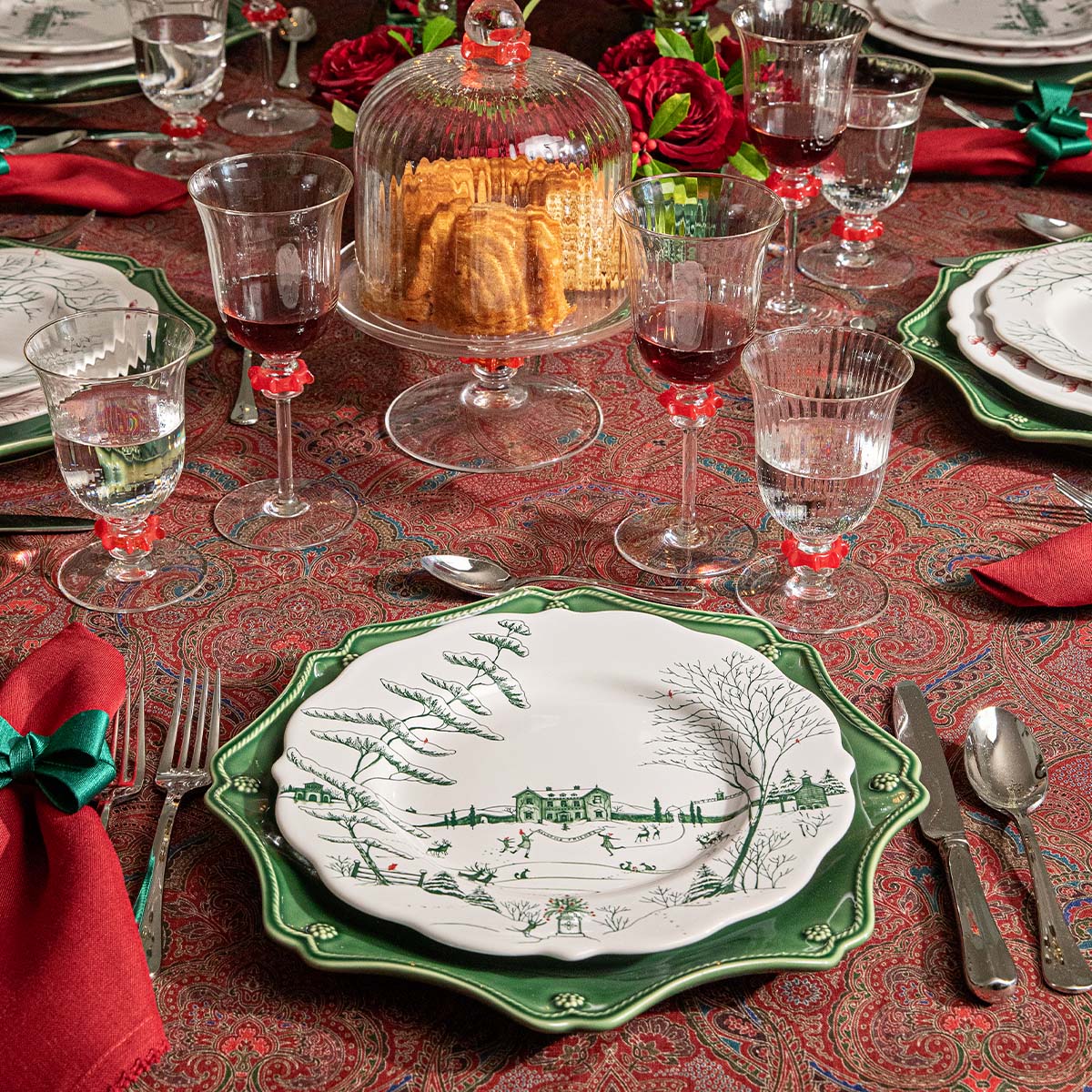 Country Estate Winter Frolic Dinner Plate - Evergreen
