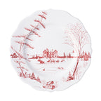 Country Estate Winter Frolic Dinner Plate - Ruby