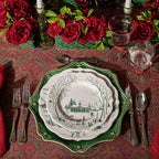 Country Estate Winter Frolic Dessert/Salad Plate - Evergreen