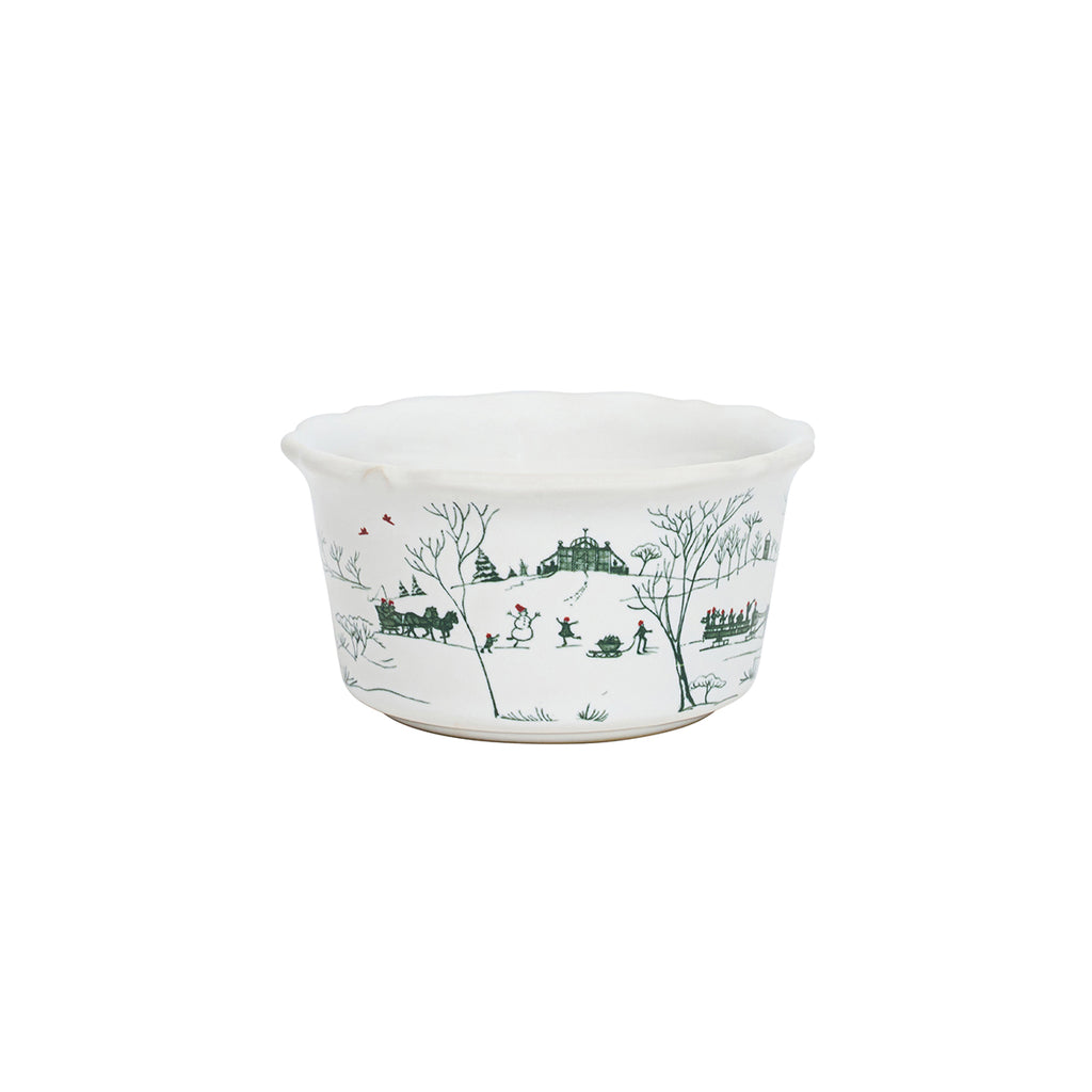 Country Estate Winter Frolic Ramekin - Evergreen