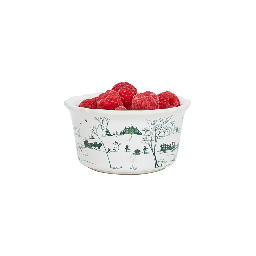 Country Estate Winter Frolic Ramekin - Evergreen