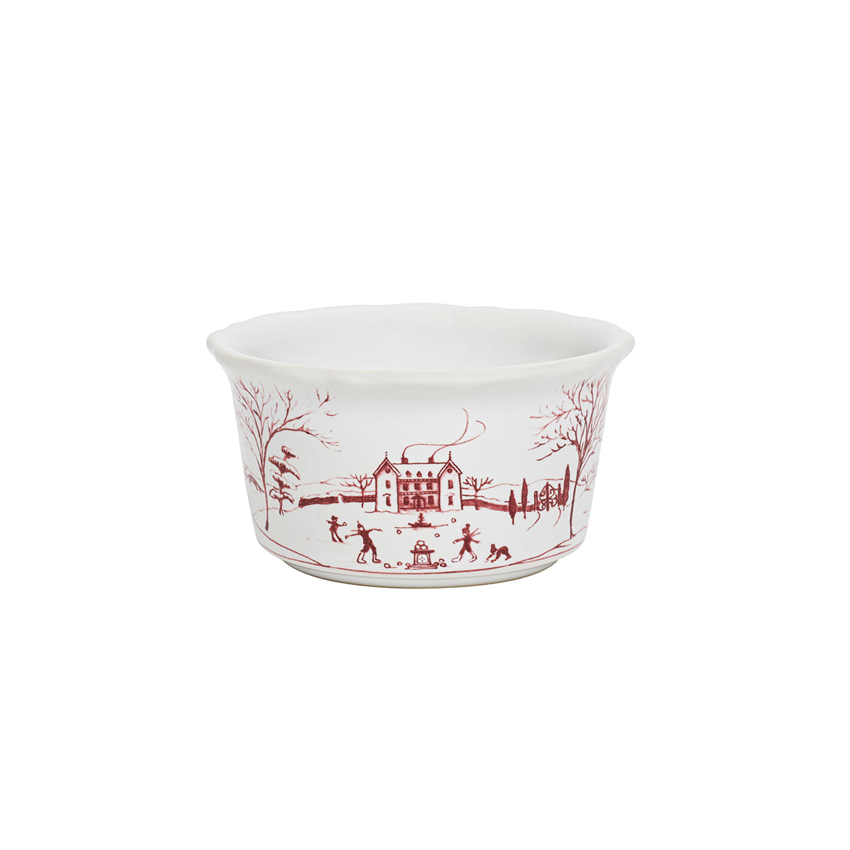 Country Estate Winter Frolic Ramekin - Ruby