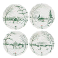 Country Estate Winter Frolic Party Plate Assorted Set/4 - Evergreen