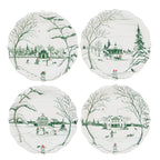 Country Estate Winter Frolic Party Plate Assorted Set/4 - Evergreen