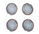Strata Coaster Set of 4 - Beige/Taupe