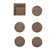Reed Coaster Set of 6 - Brown