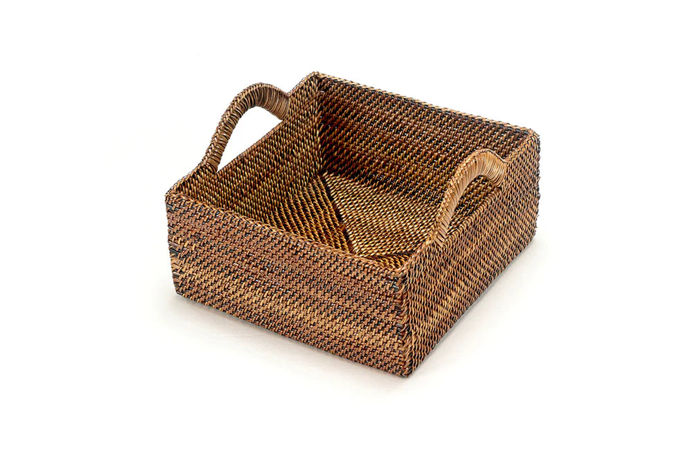 Square Basket with Handles, Large
