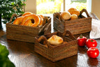 Square Basket with Handles, Medium