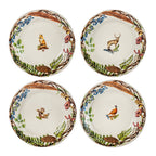 Forest Walk Animal Dessert/Salad Plate Assorted Set of 4