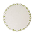 Embroidered Rnd Scallop Placemat S/4