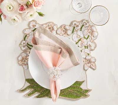Dip Dye Napkin in Blush & Gold