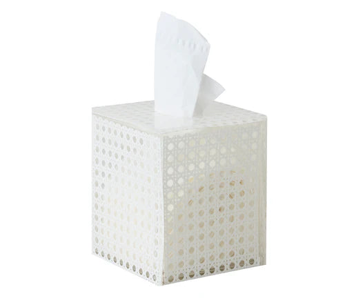 Reed Tissue Box – White