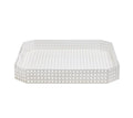 Reed Square Tray in White