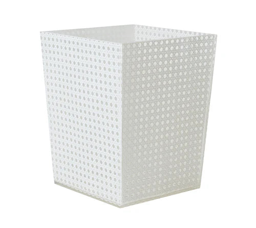 Reed Waste Basket – White