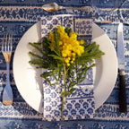 Avignon Napkins Blue & Marine, Set of 4
