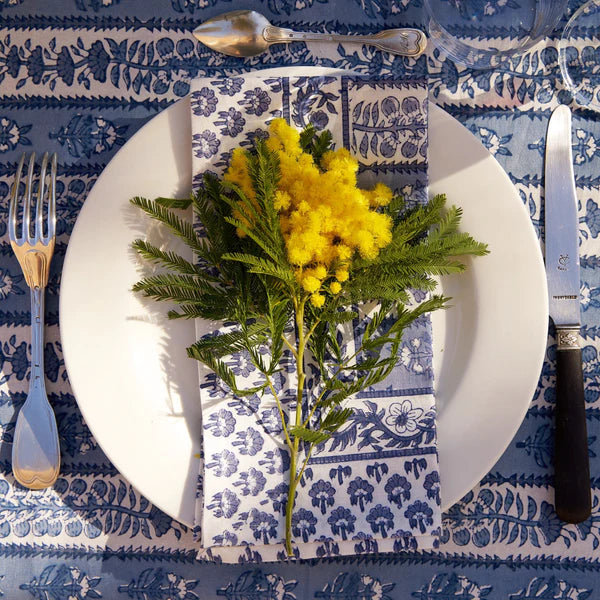Avignon Napkins Blue & Marine, Set of 4
