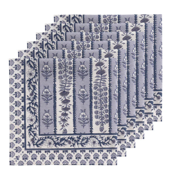 Avignon Napkins Blue & Marine, Set of 4
