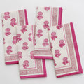 Rose Wine Napkin S/4