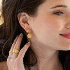 Berry Double Drop Earrings