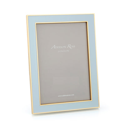 Powder Blue Enamel & Gold Frame 5 x 7