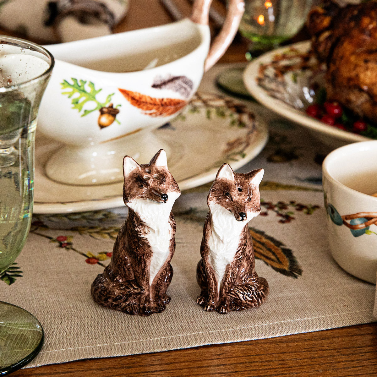 Clever Creatures Fox Salt and Pepper Shakers Set of 2 - Louis & Marie