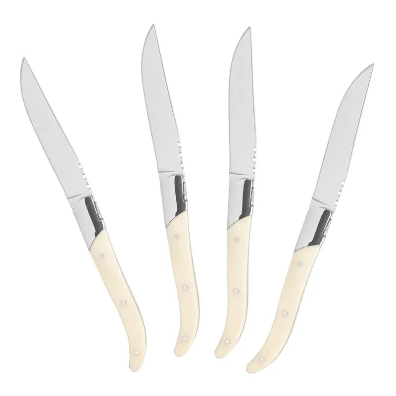 Steak Knives Set of 4 in Faux Ivory