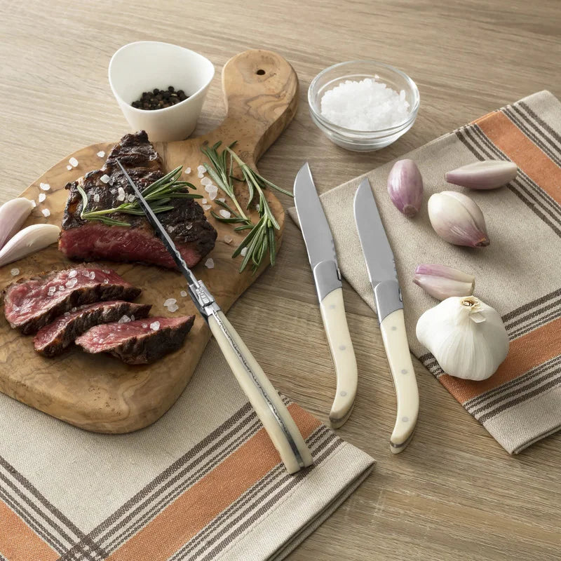 Steak Knives Set of 4 in Faux Ivory