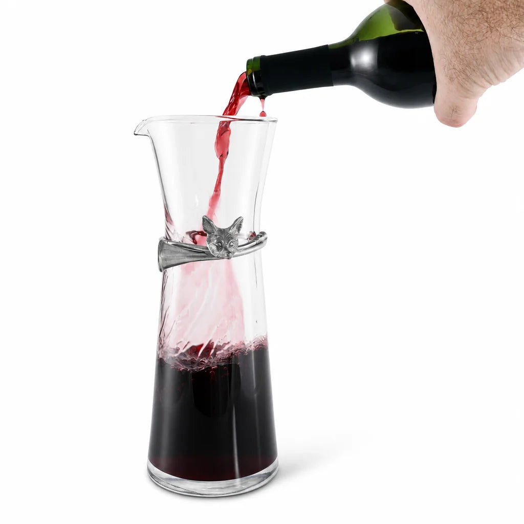 Wine Carafe with Pewter Hunt Equestrian Horn