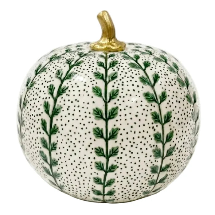 Green Meadow Sprig Pumpkin - 6in