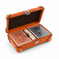 Leather Amber Carriage Double Playing Card Set Bit
