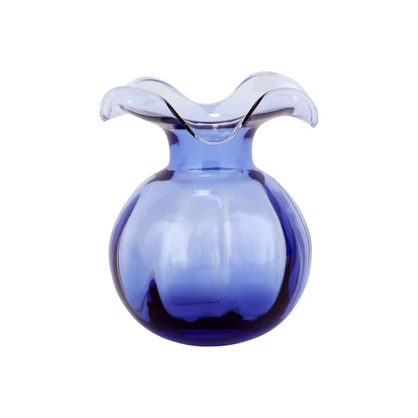 Hibiscus Glass Indigo Bud Vase