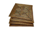 Square 14" Placemat with Diamonds Pattern, Set of 4