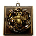 Wooden Frame with Grande Bee on Necklace (4" wide)