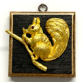 Bourbon Barrel Frame with Squirrel (4" wide)