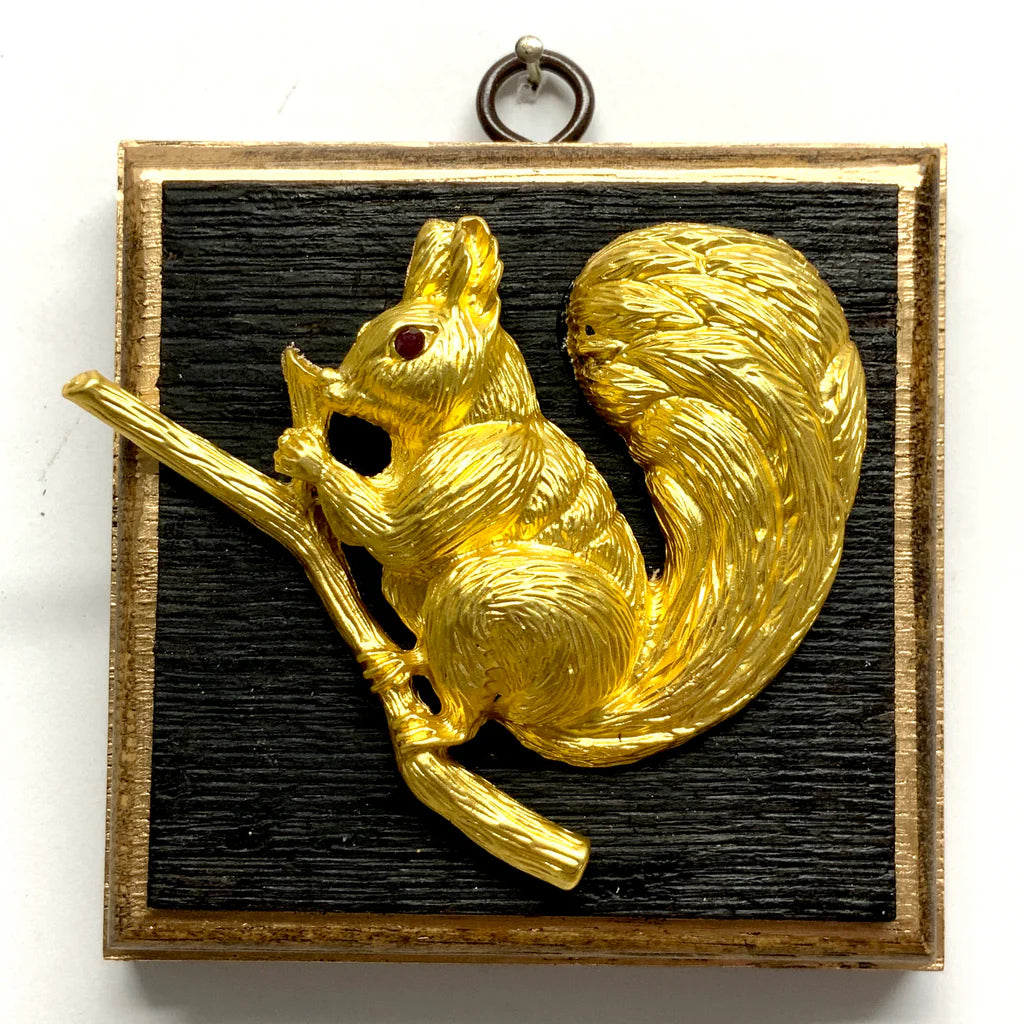 Bourbon Barrel Frame with Squirrel (4" wide)