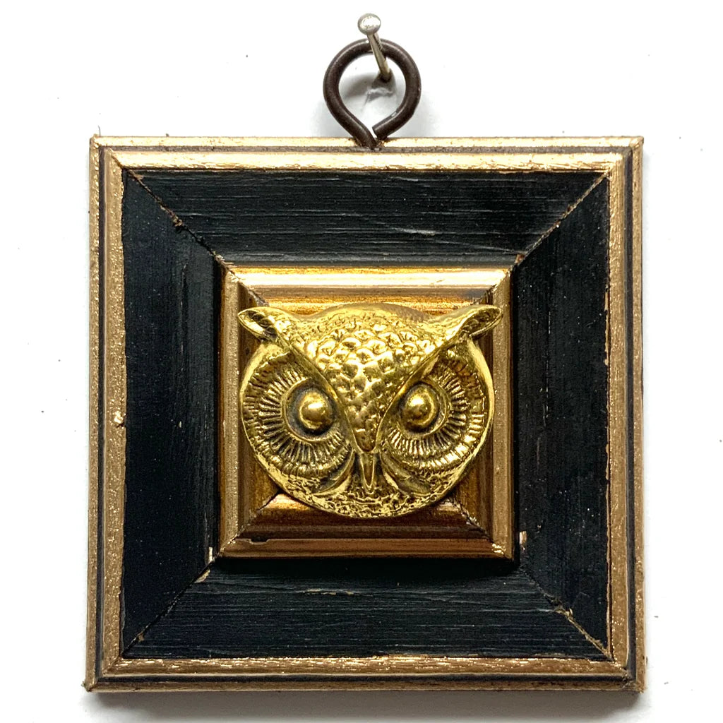 Wooden Frame with Owl (3.5" wide)