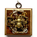 Wooden Frame with Grande Bee on Necklace (2.5" wide)