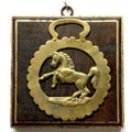 Wooden Frame with Horse Brass (5" wide)