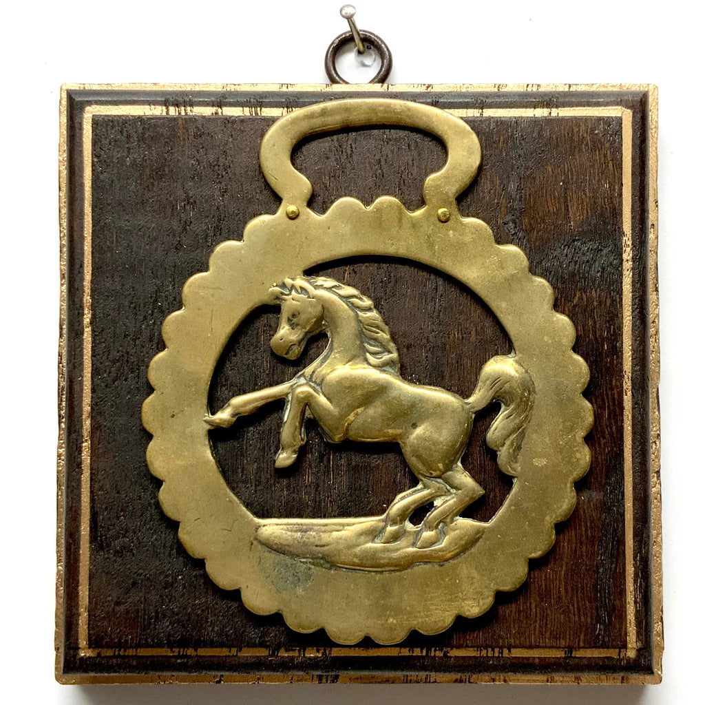 Wooden Frame with Horse Brass (5" wide)