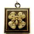 Wooden Frame with Napoleonic Bee on Beads (2.5" wide)